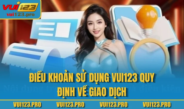 Điều khoản sử dụng VUI123 quy định về giao dịch