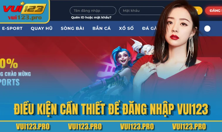 Điều kiện cần thiết để đăng nhập VUI123