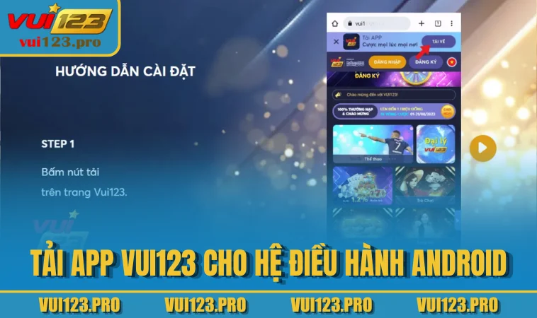 Tải app VUI123 cho hệ điều hành Android